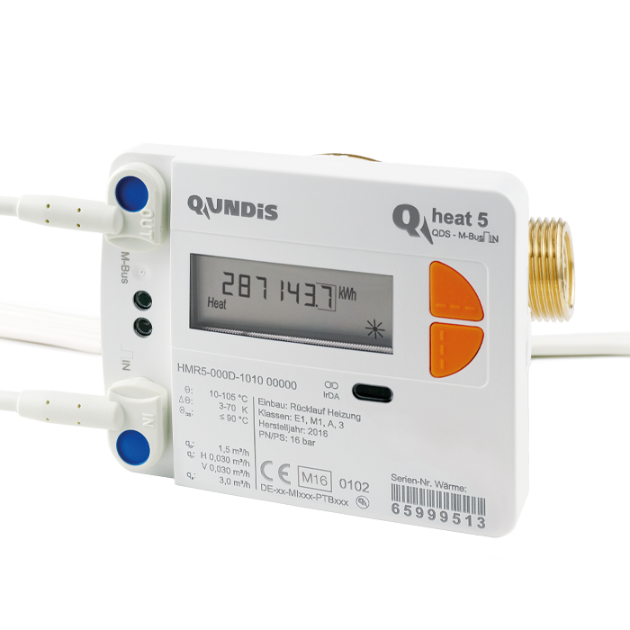 Heat meter Q heat 5 M-Bus / Impulse-IN - made by QUNDIS Heat meter Q heat 5 M-Bus / Impulse-IN